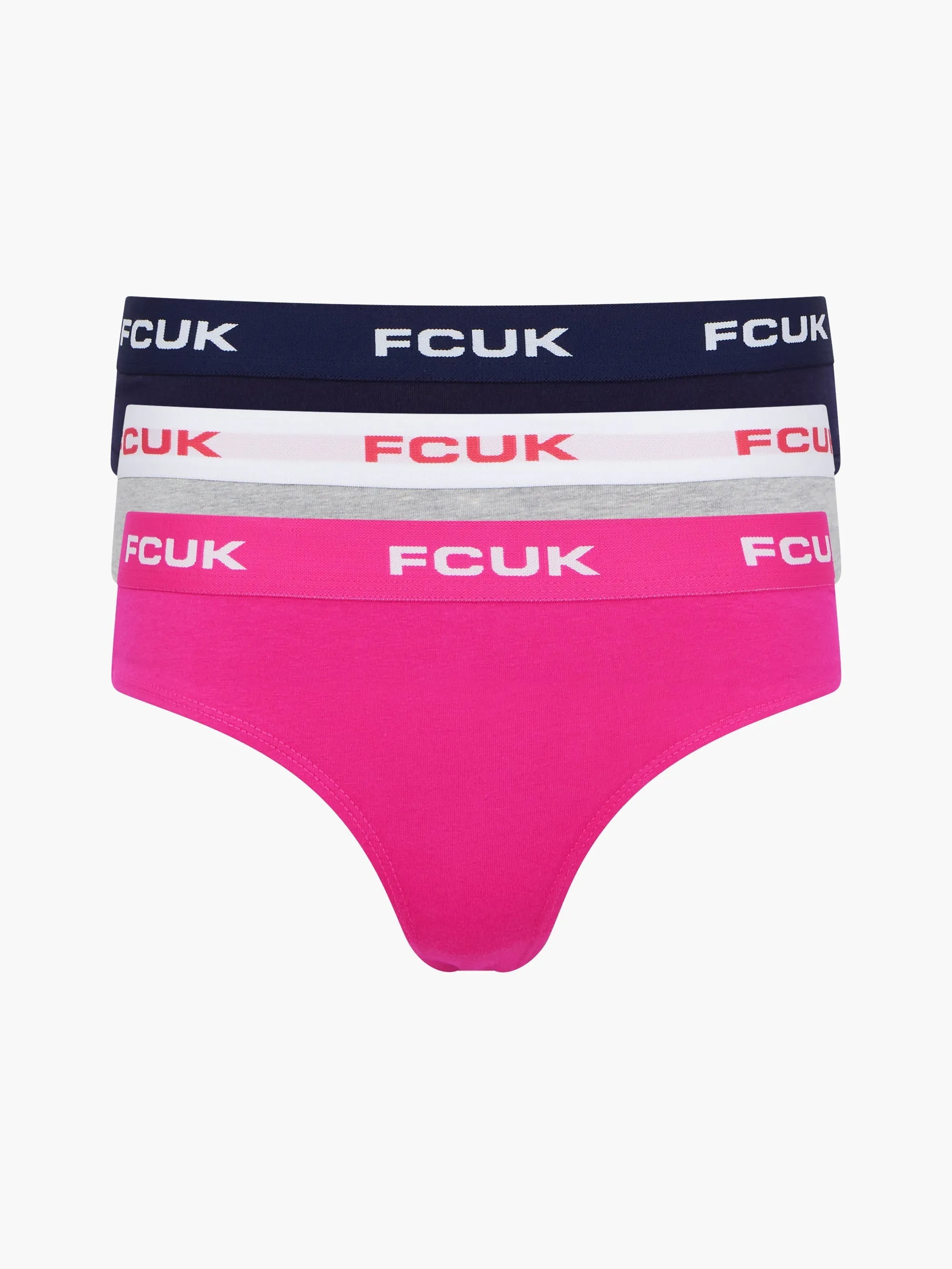 3 Pack FCUK Logo Thongs
