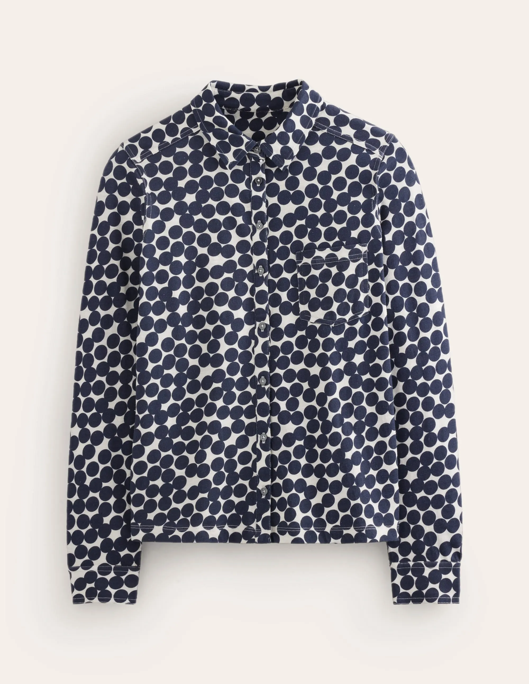 Amelia Jersey Shirt-Navy, Spot Cluster