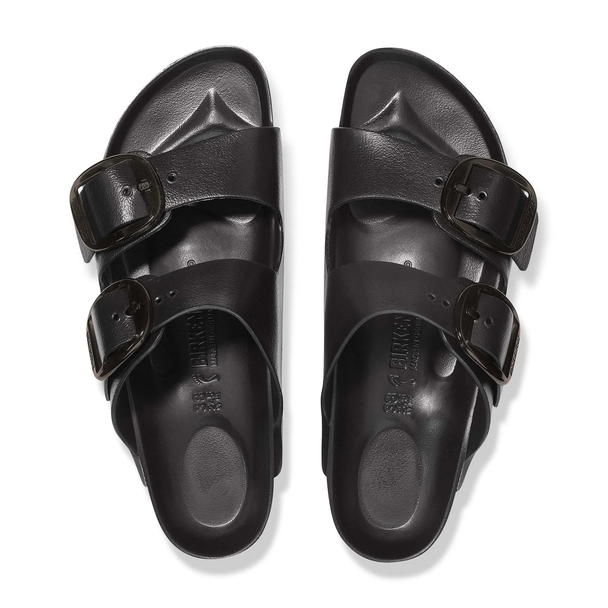 Arizona Big Buckle Eva Sandals in Black