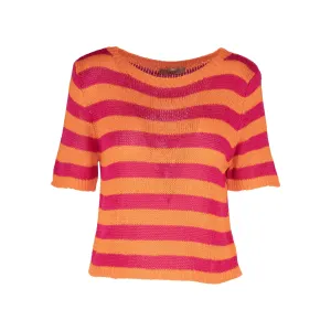 Astrid  Sunkissed Stripe Sweater  Orange