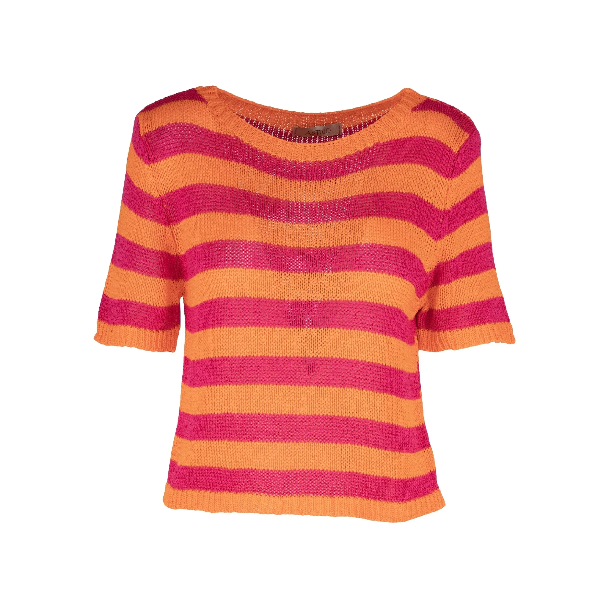 Astrid  Sunkissed Stripe Sweater  Orange