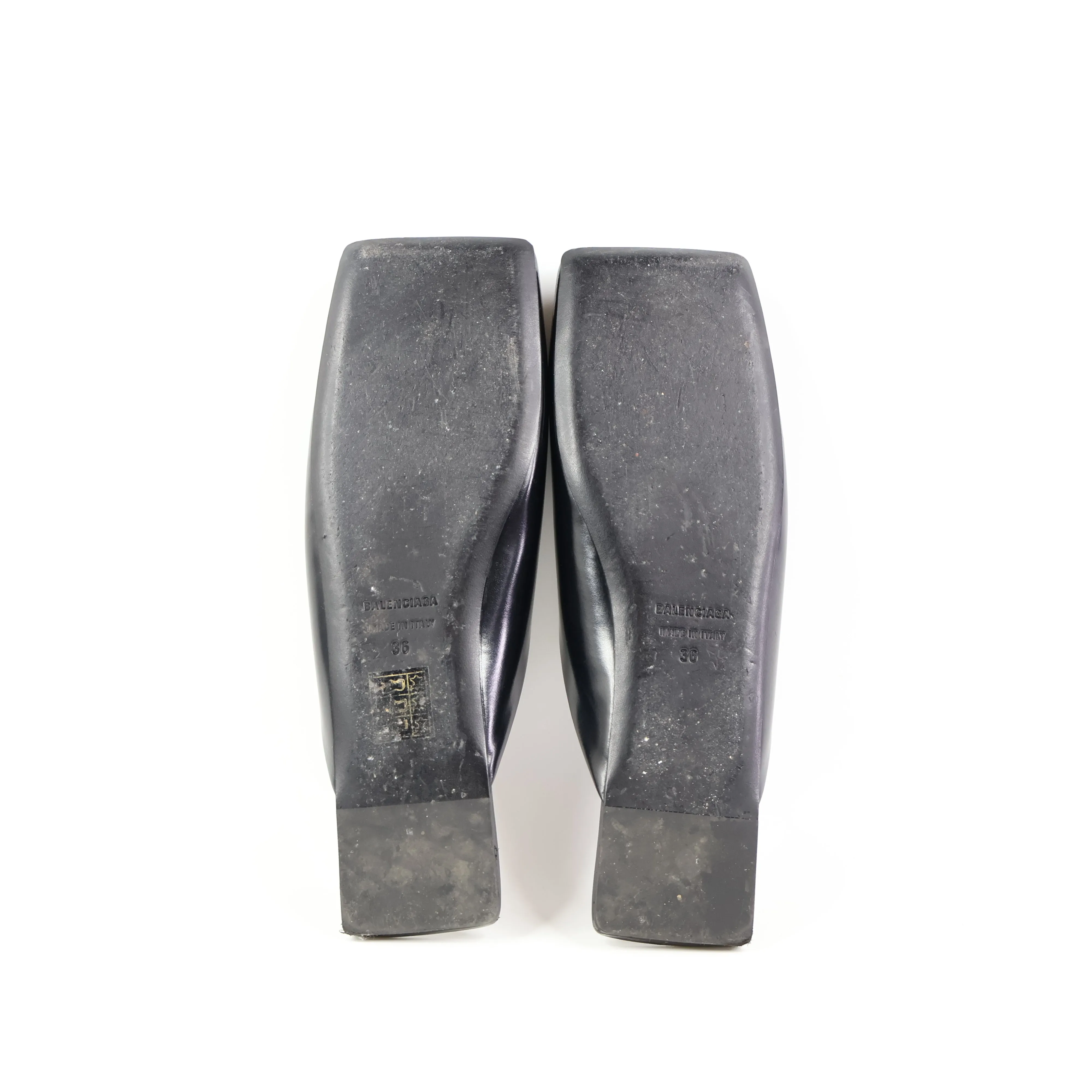 Balenciaga Sandals Black Big Logo 36