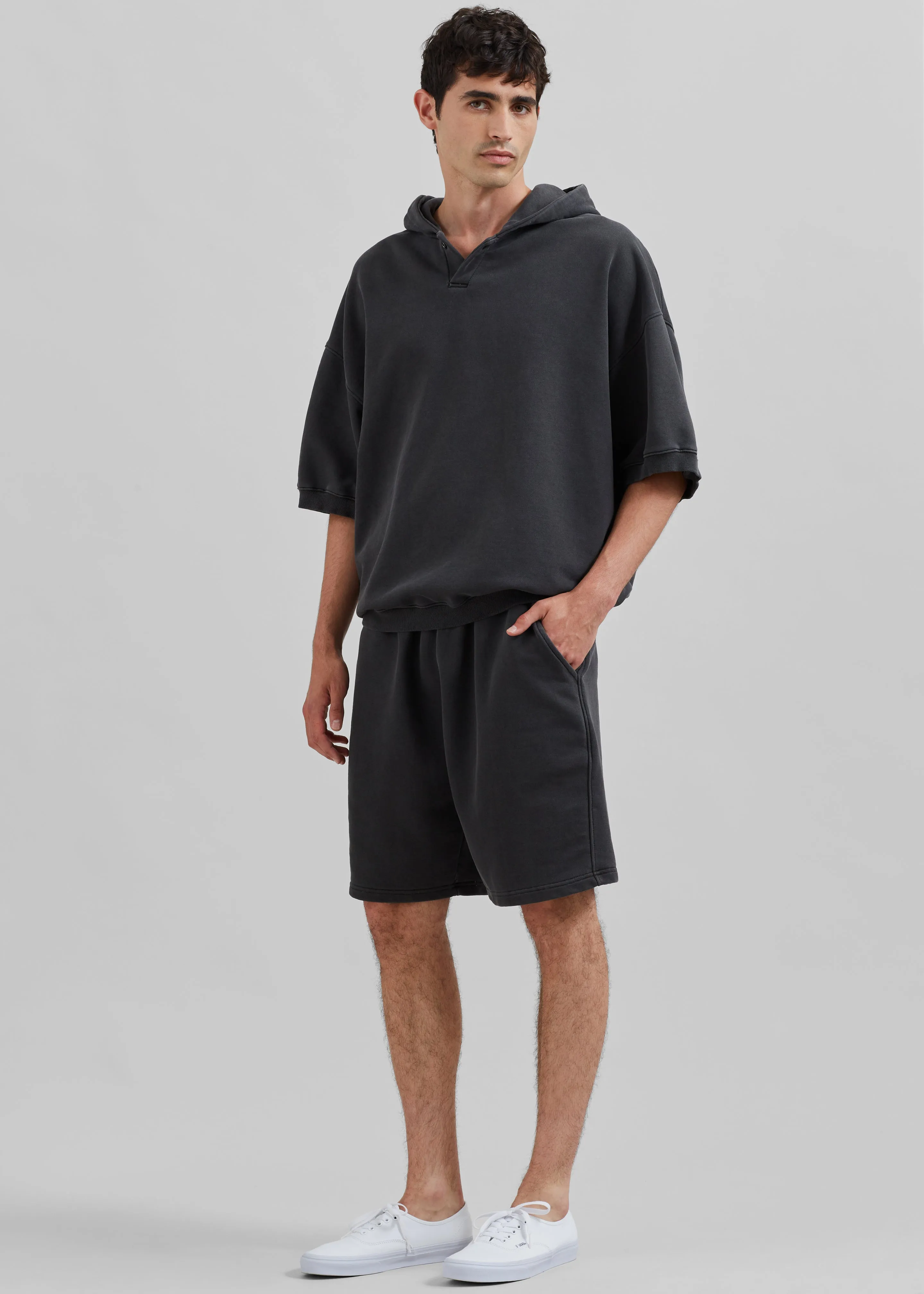 Christian Short Sleeve Hoodie - Charcoal
