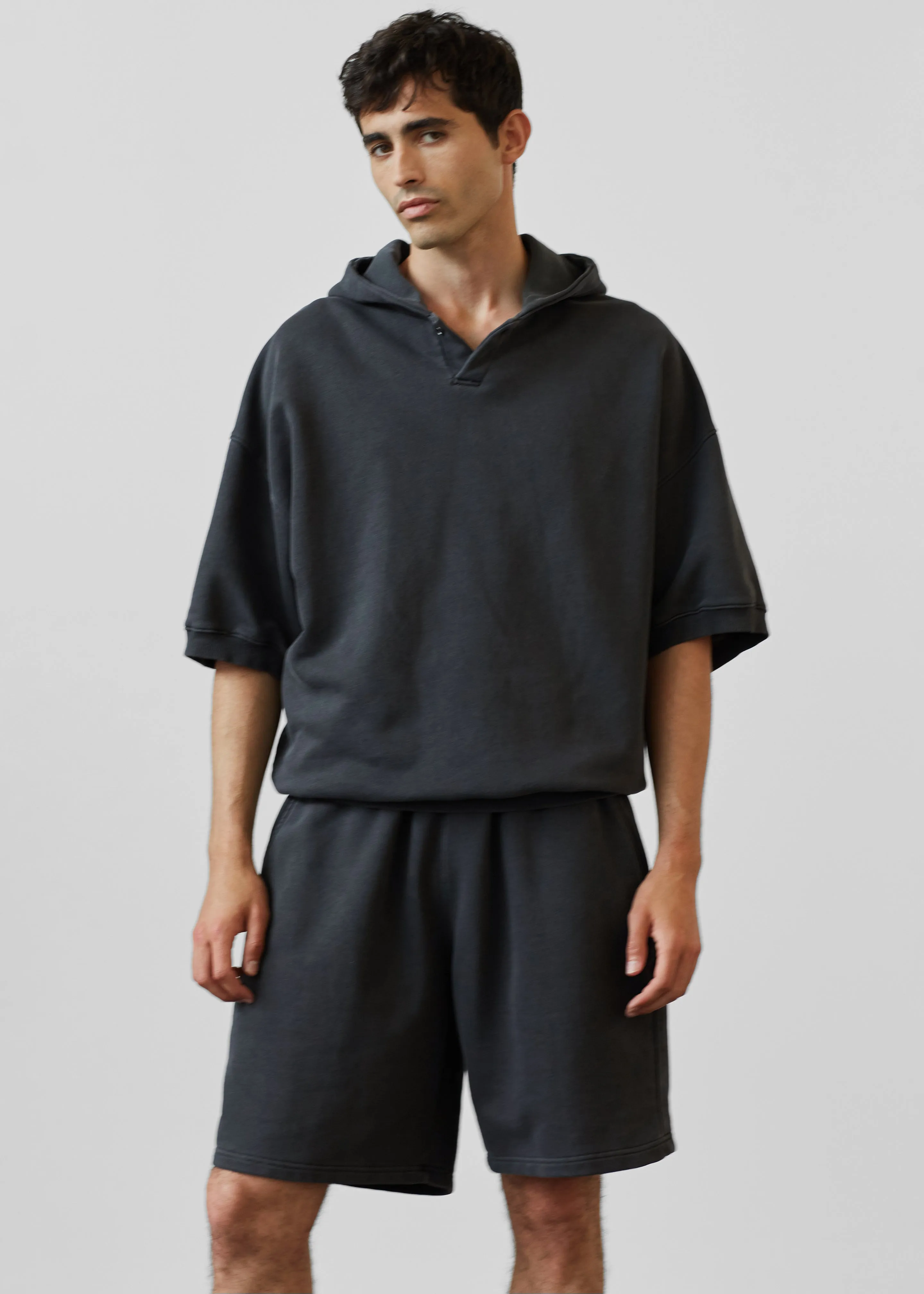 Christian Short Sleeve Hoodie - Charcoal
