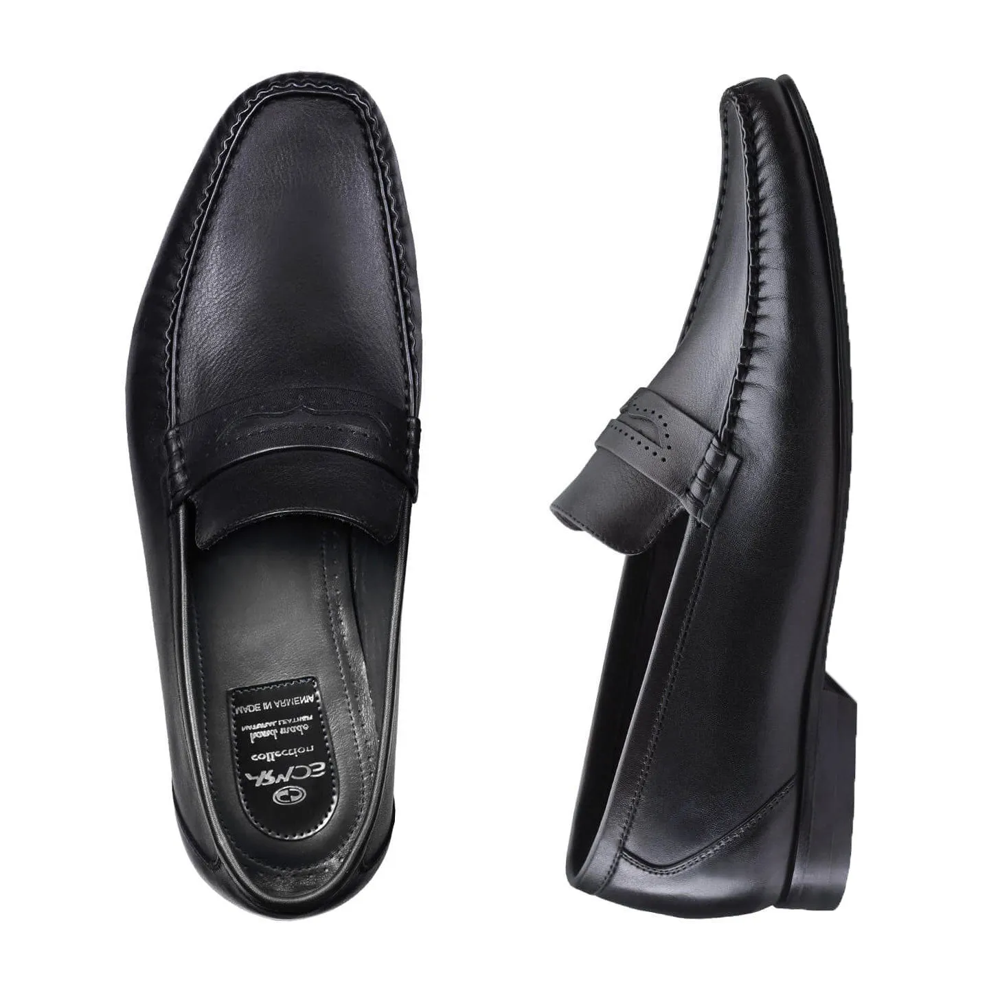 Classic black moccassins