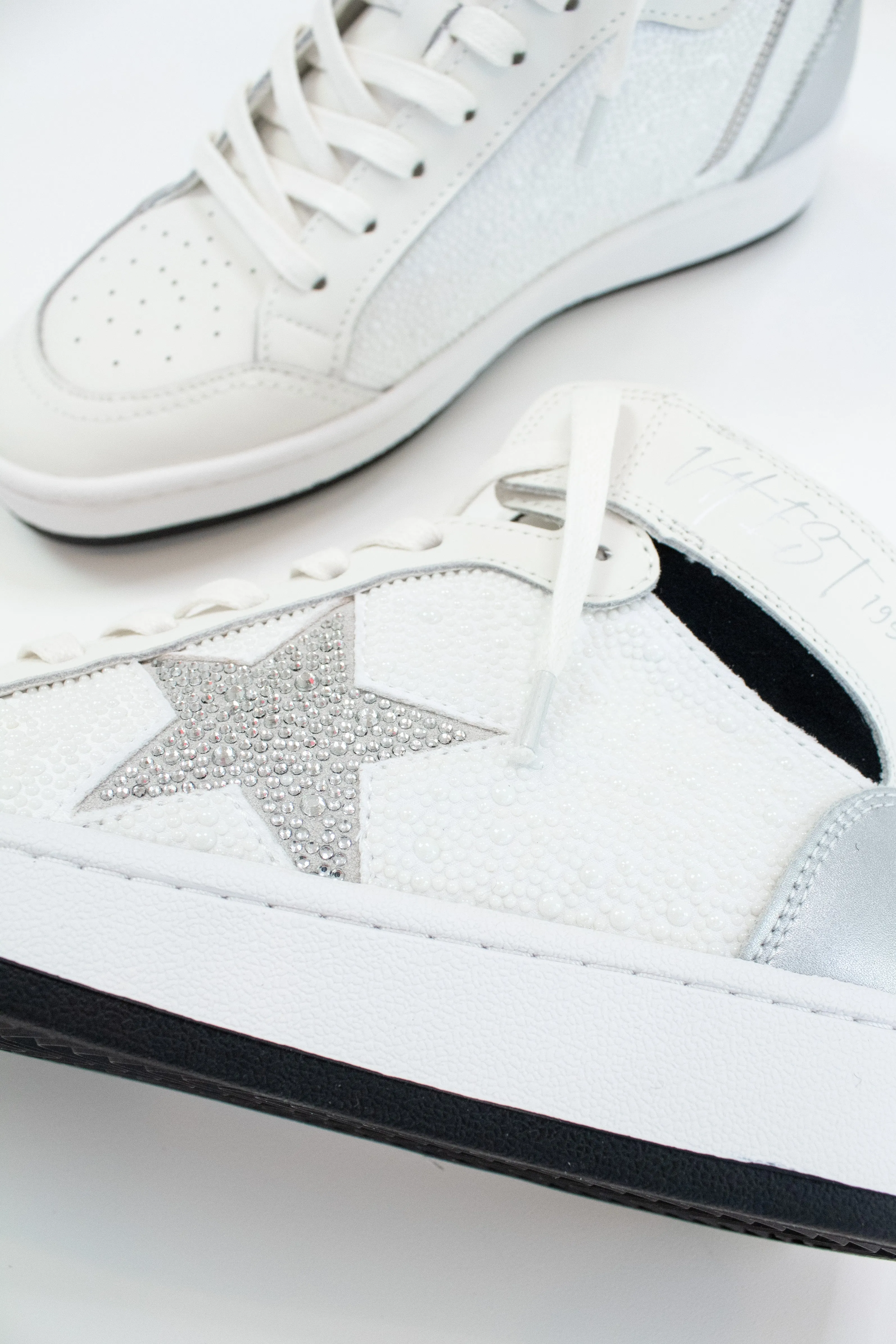 Dream 9 Pearl and Rhinestone Vintage Havana High Top Sneaker