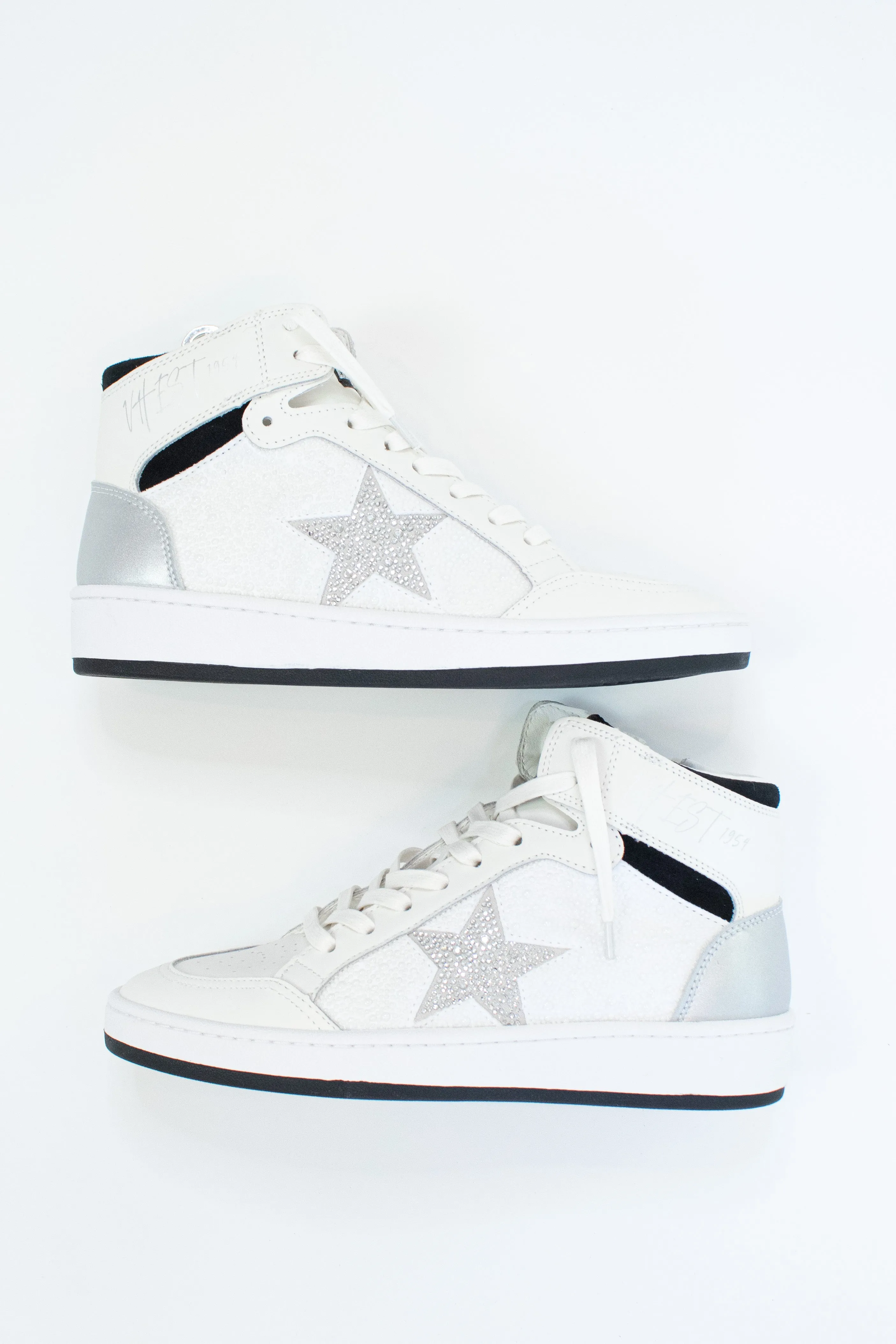 Dream 9 Pearl and Rhinestone Vintage Havana High Top Sneaker