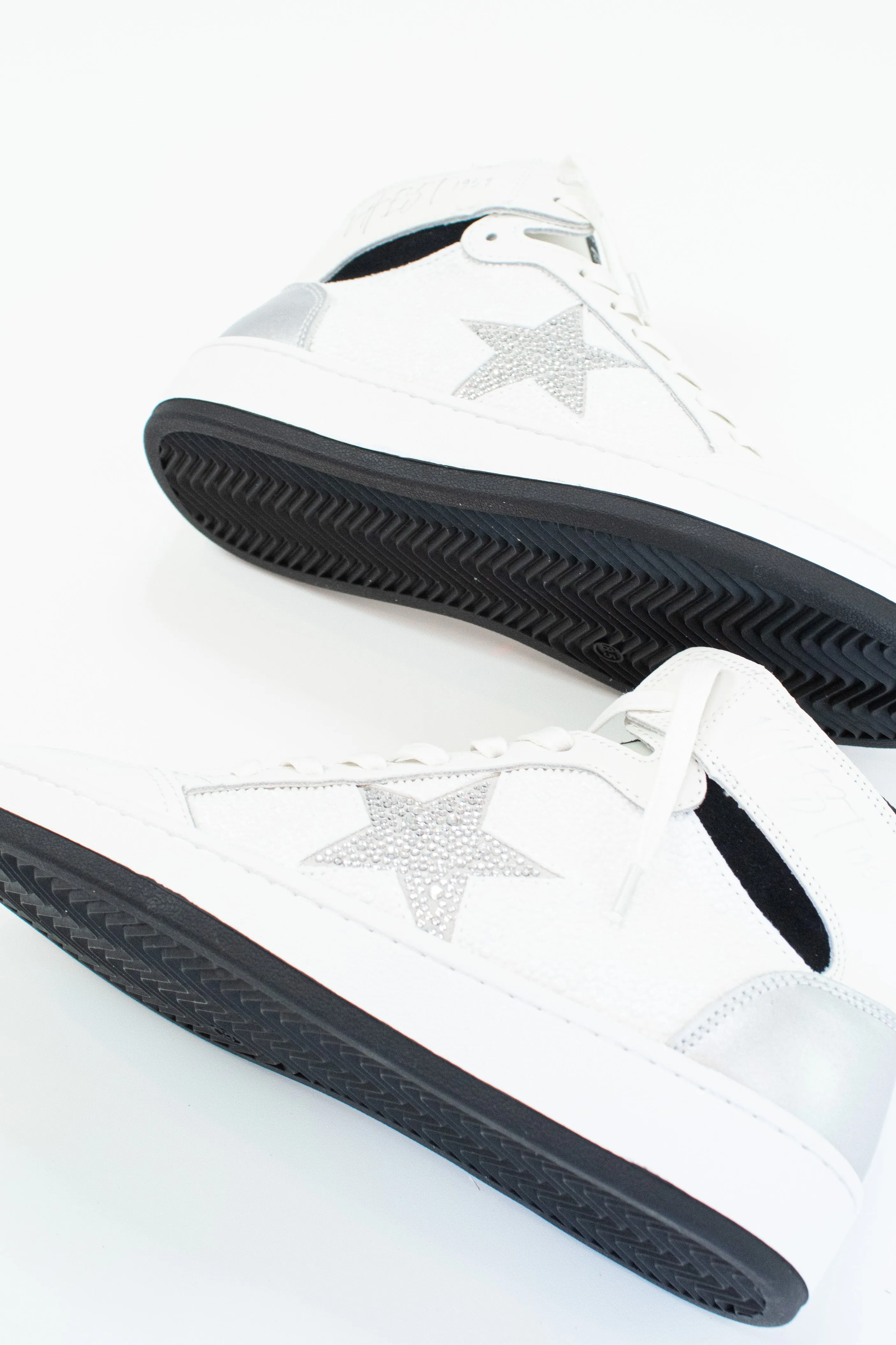 Dream 9 Pearl and Rhinestone Vintage Havana High Top Sneaker