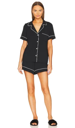 eberjey Gisele Relaxed Short Set in Black