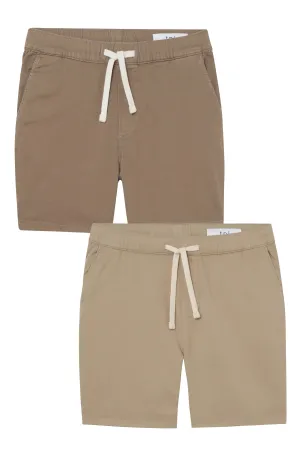 Everyday Comfort Shorts (Slim Fit) / Dark Khaki & Light Khaki