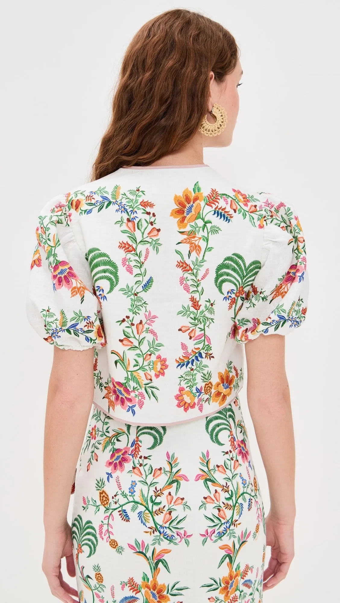 FARM RIO DELICATE FOREST SCARVES BLOUSE