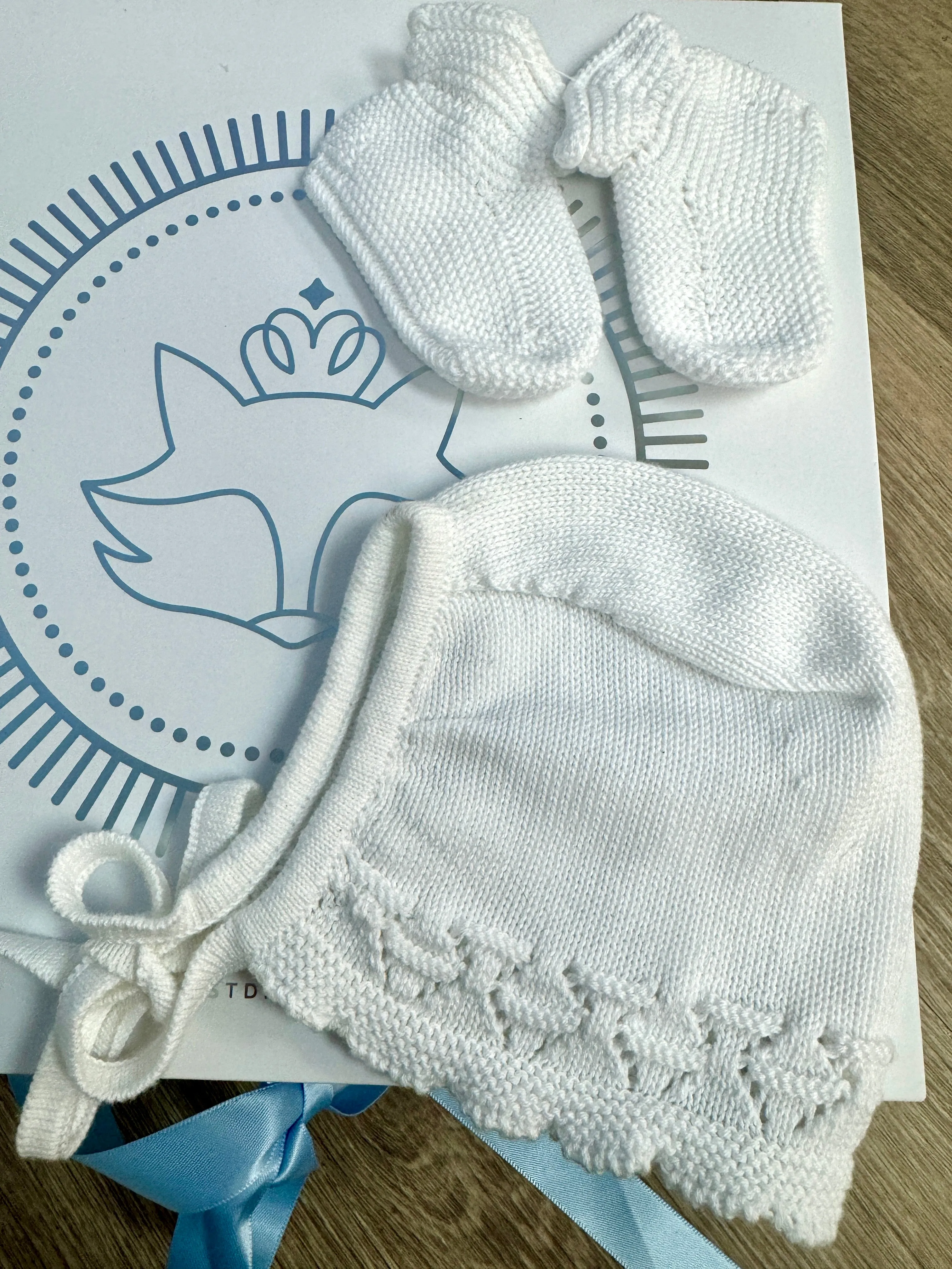 Handmade Knit Baby Bonnet  Cozy & Adorable