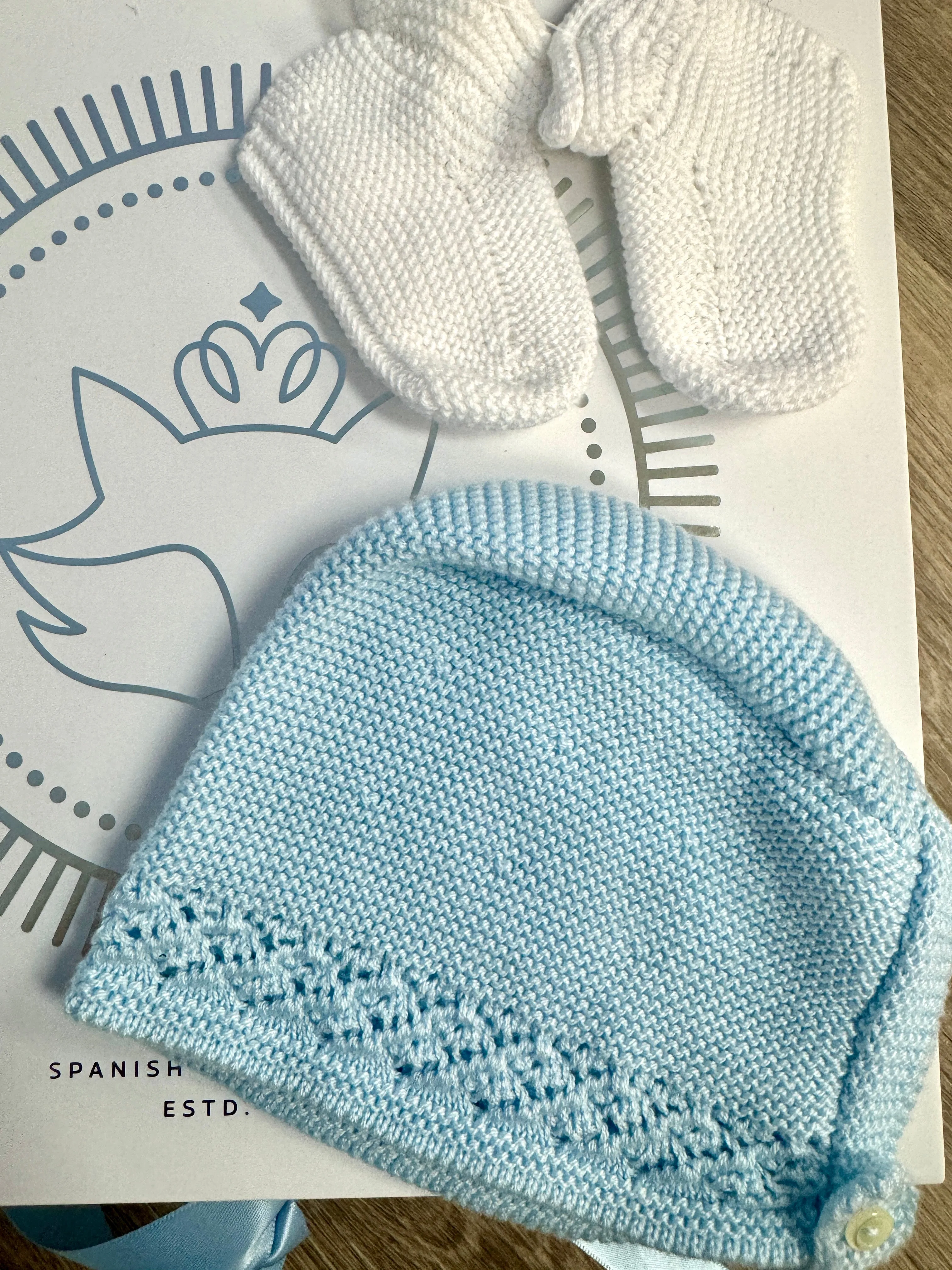 Handmade Knit Baby Bonnet  Cozy & Adorable