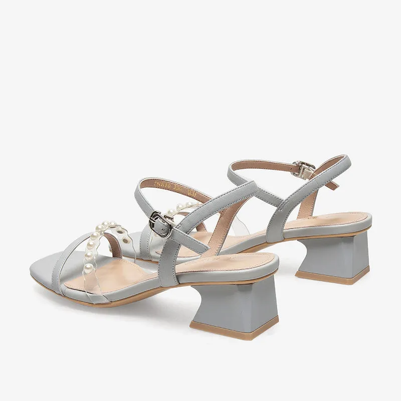 Hollowed Out Cow Leather Sandals