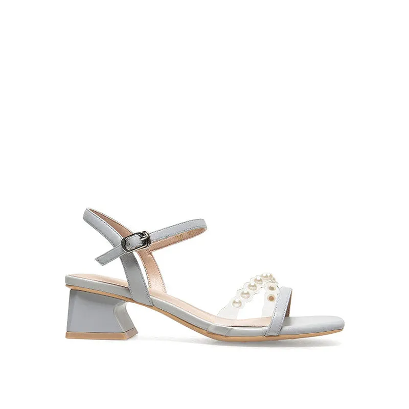 Hollowed Out Cow Leather Sandals