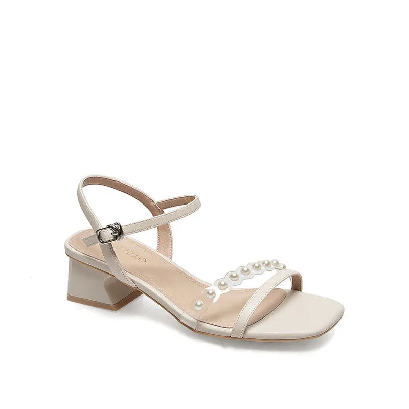 Hollowed Out Cow Leather Sandals