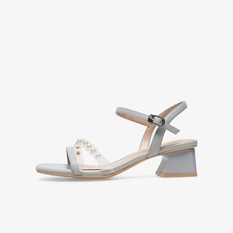 Hollowed Out Cow Leather Sandals