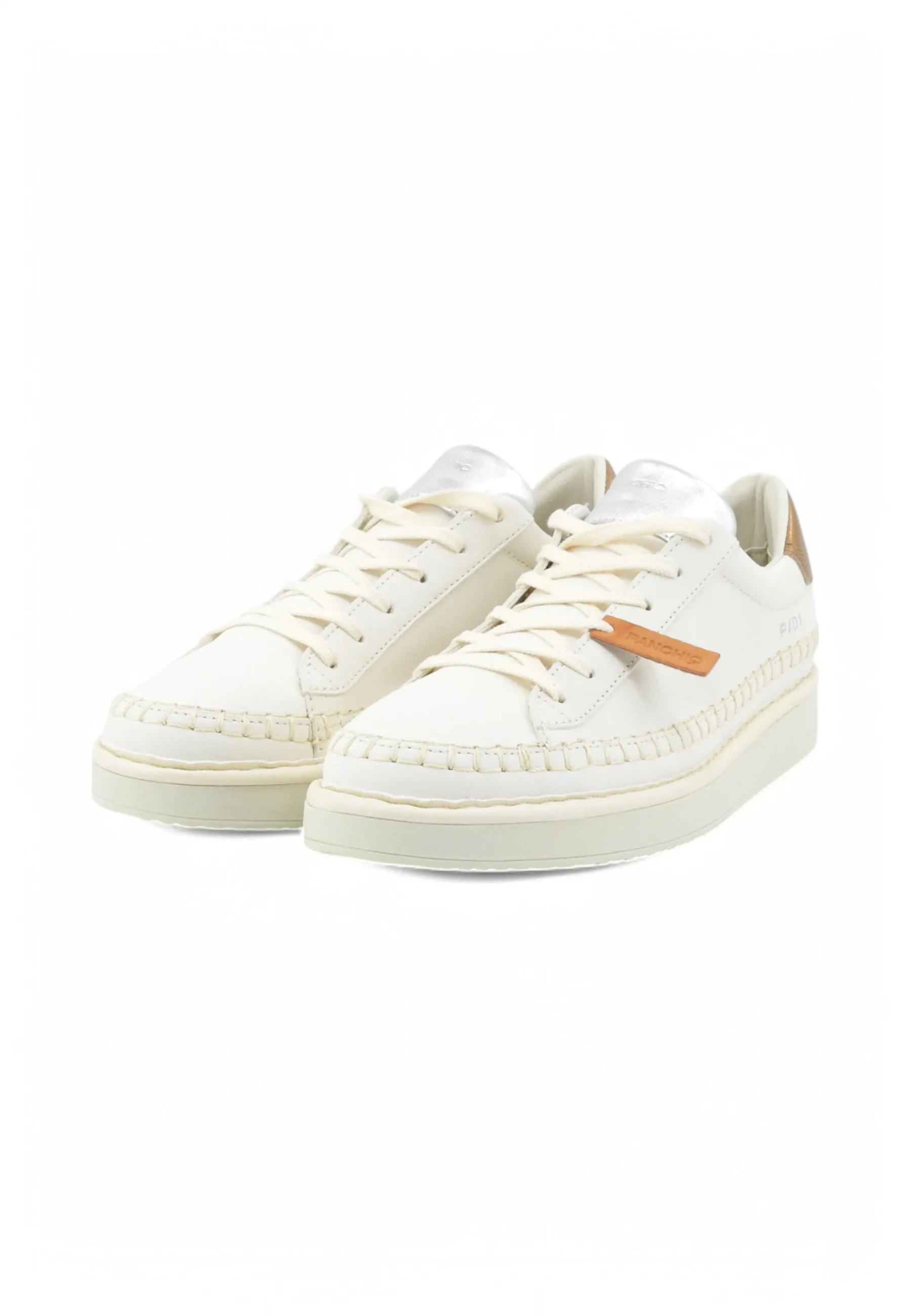 PAN CHIC Sneakers Donna Bianco Oro Argento P01W019-01533053-PE25
