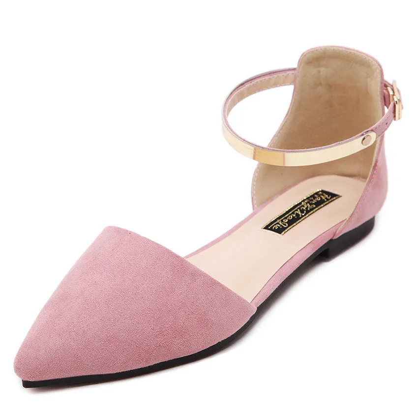 Pointed Toe Ankle Strap Pumps