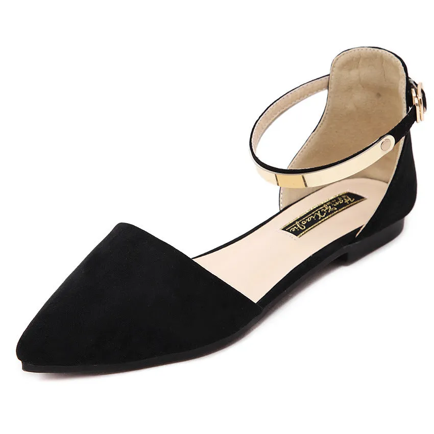 Pointed Toe Ankle Strap Pumps