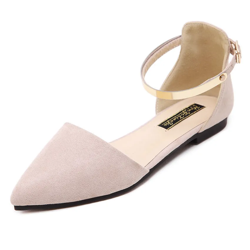 Pointed Toe Ankle Strap Pumps