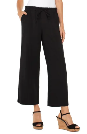 Pull-on Tie Waist Wide Leg Ankle | Liverpool