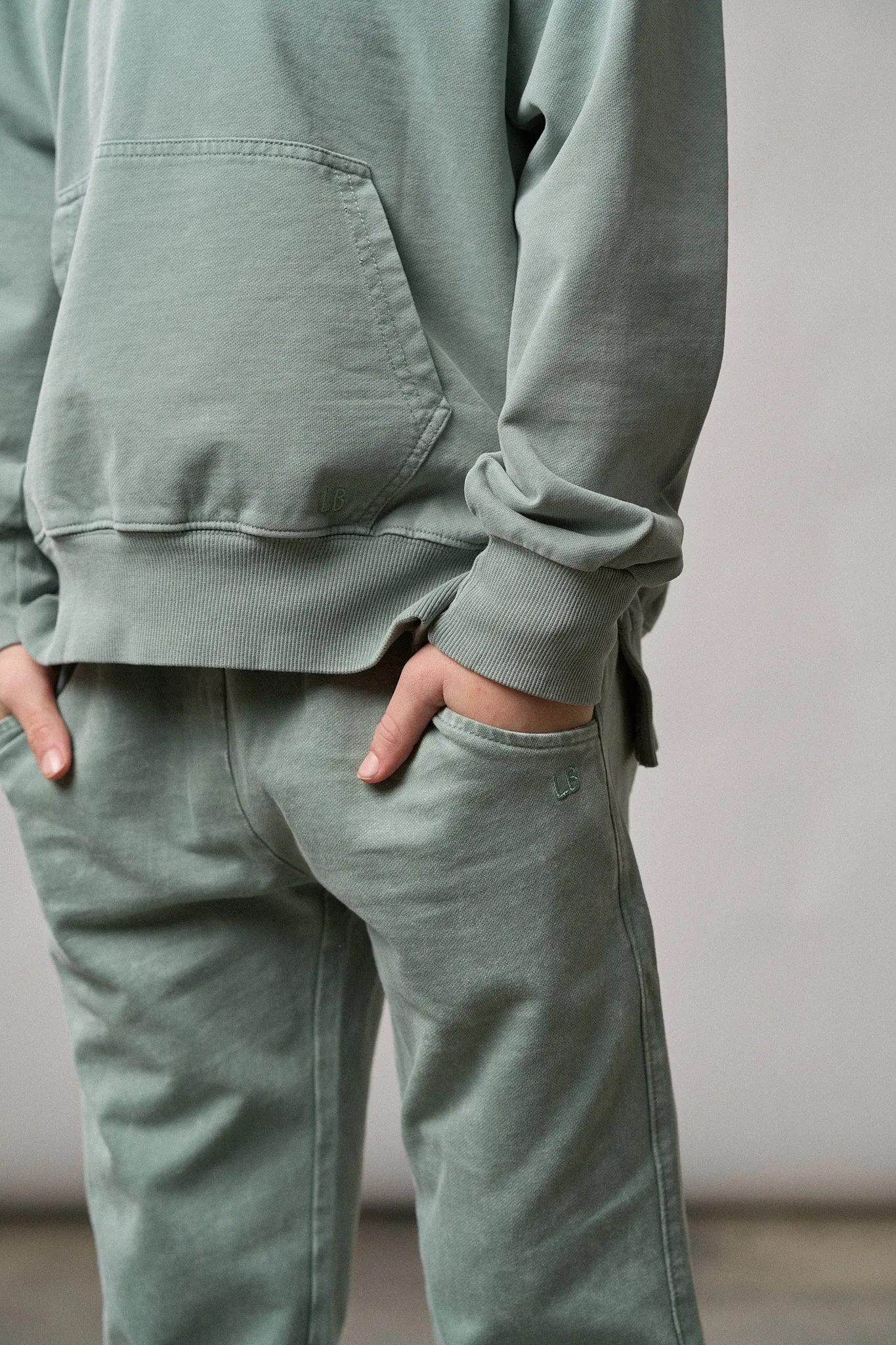 Quarter Zip Pullover - Basil Wash