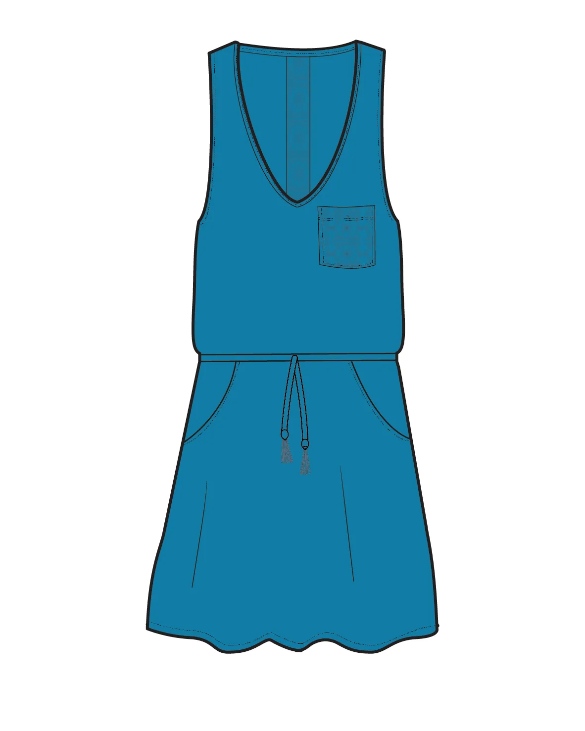 Rivergate Recycled Cotton Dress - Bluejay