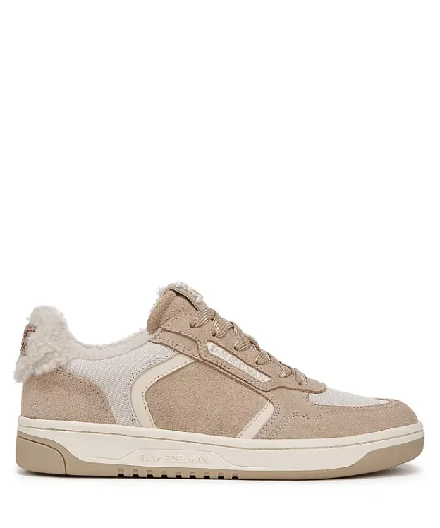 Sam Edelman Harper Cozy Sneakers - Oat/Light Oak/Natural Mist Shearling - FINAL SALE