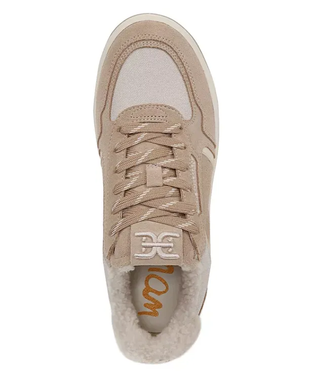 Sam Edelman Harper Cozy Sneakers - Oat/Light Oak/Natural Mist Shearling - FINAL SALE