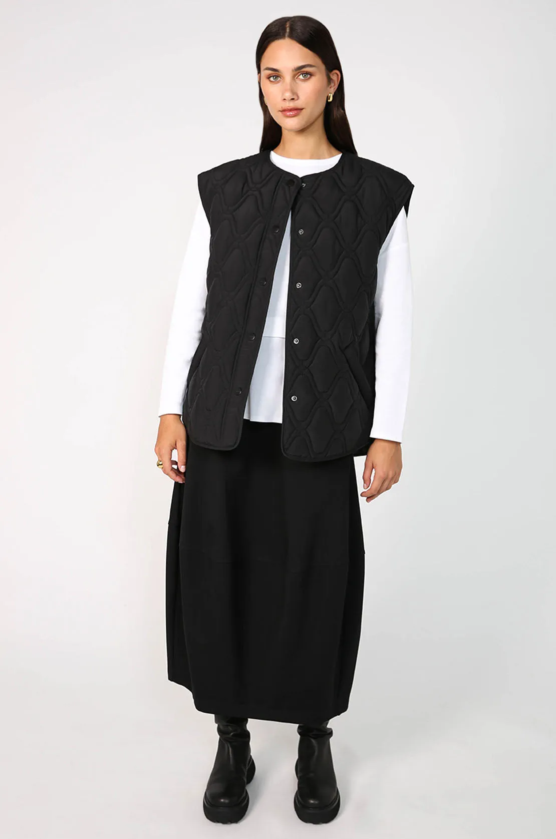 spin skirt / black