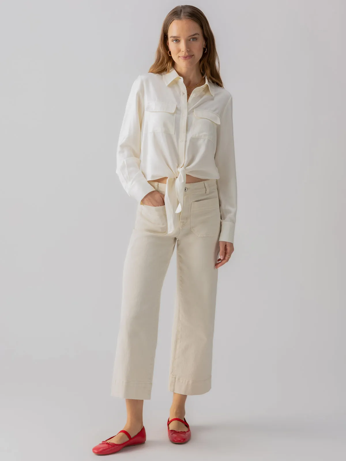 The Marine Crop Pant - White