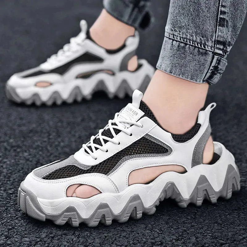White Techwear Sandals