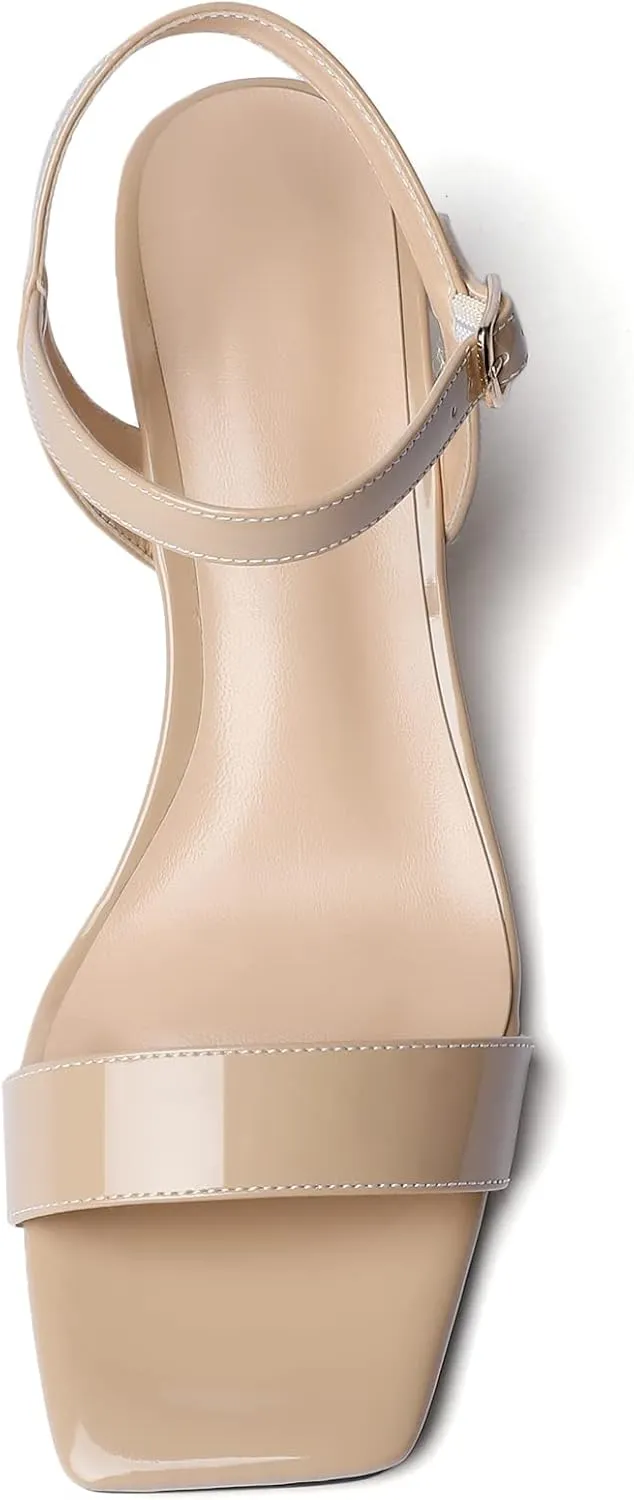 YODEKS Low Wedge Heel Sandals Women Summer Sandals Open Toe Pump Shoes for Evening Party Dress Casual