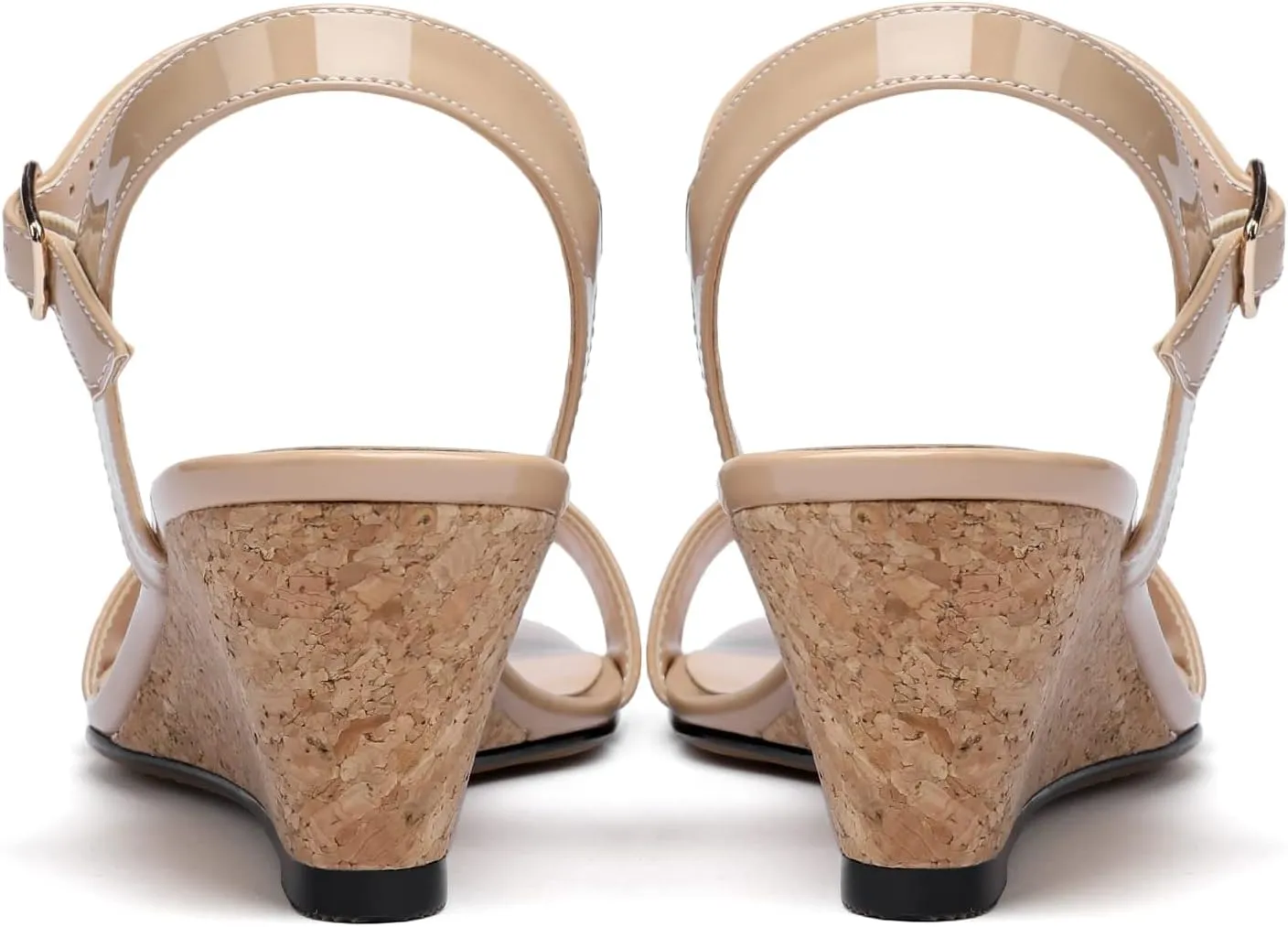 YODEKS Low Wedge Heel Sandals Women Summer Sandals Open Toe Pump Shoes for Evening Party Dress Casual